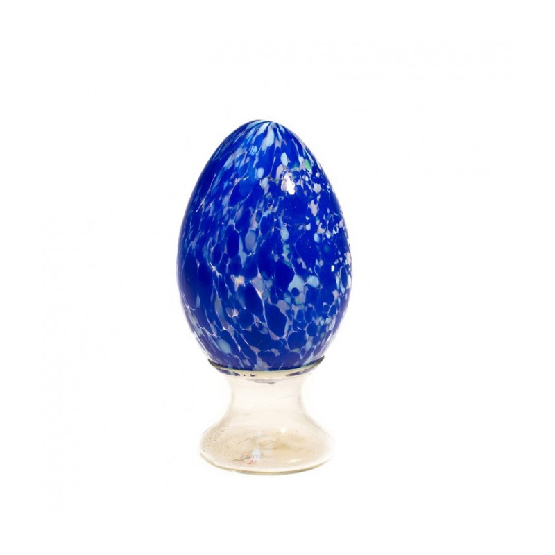 Venezia centrotavola uovo decorativo in vetro blu e turchese