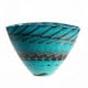 Venice centerpiece in blue glass of modern design