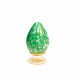 Venice decorative egg centerpiece in green glass with gold leaf