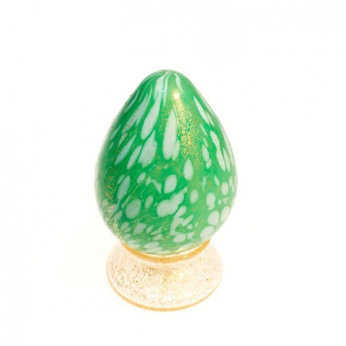centrotavola a uovo con foglia oro di lusso artigianale
