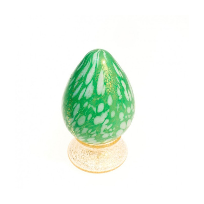 luxury handcrafted egg centerpiece with gold leaf
