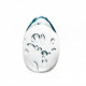 Venice decorative egg centerpiece in clear glass with bubbles