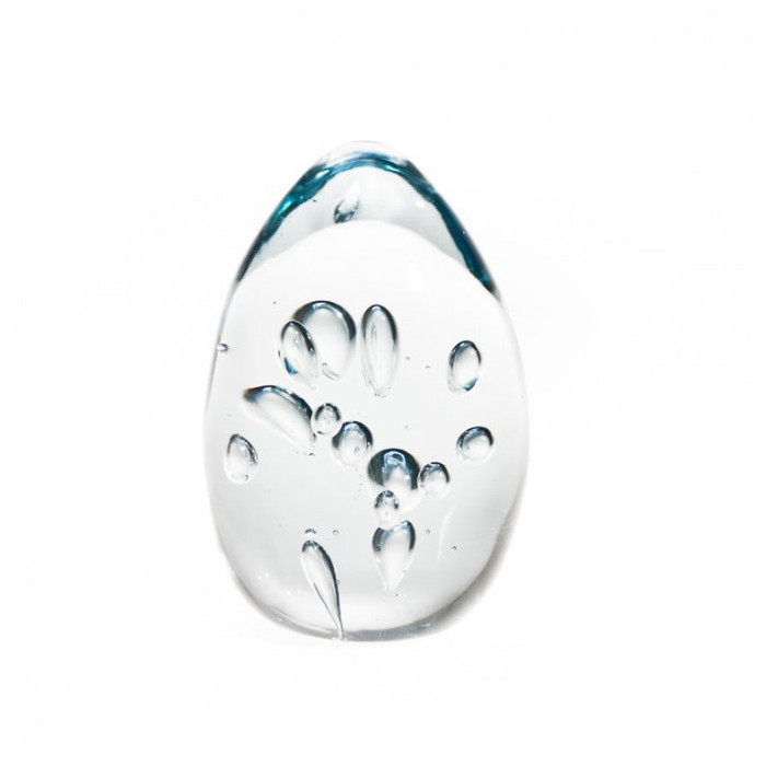 Venezia centrotavola uovo decorativo in vetro cristallo con bolle interne
