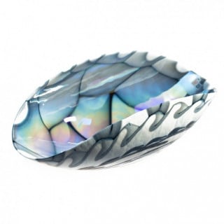 Venice centerpiece in blue glass of modern design