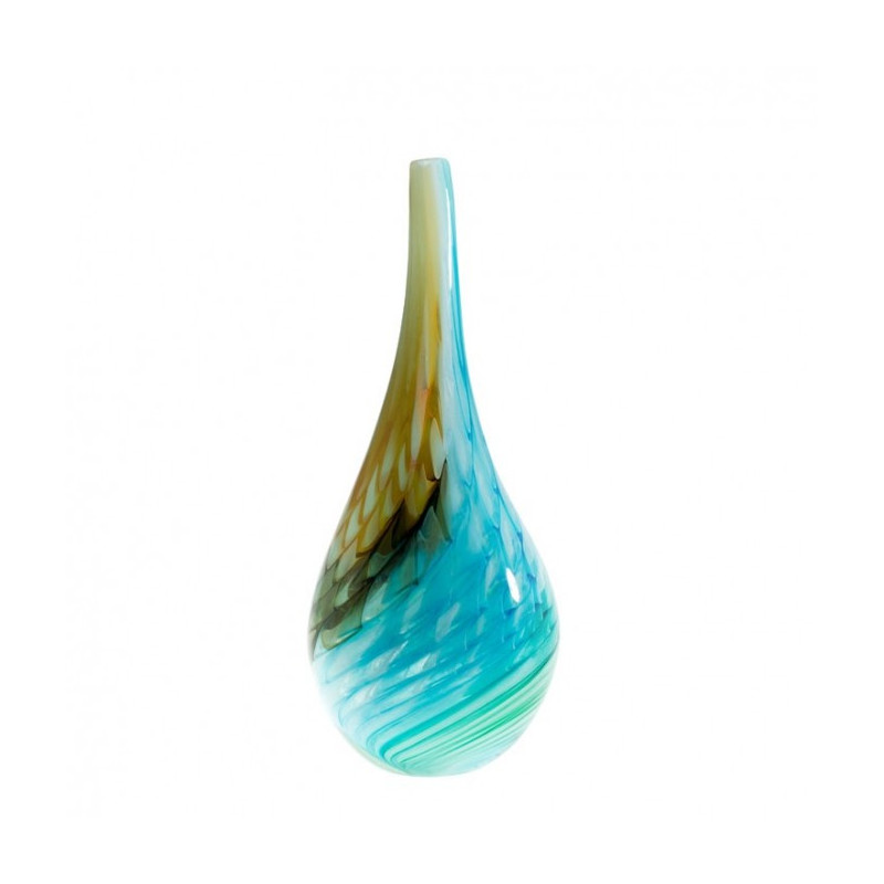 Murano glass elongated multicolor vase