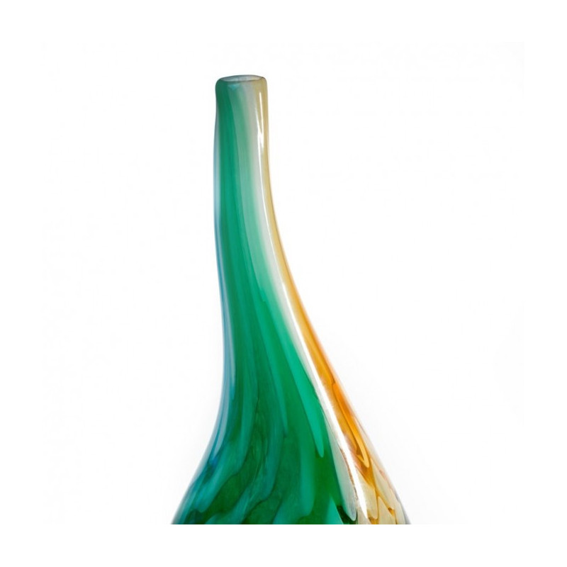 elongated multicolor smooth surface drop vase