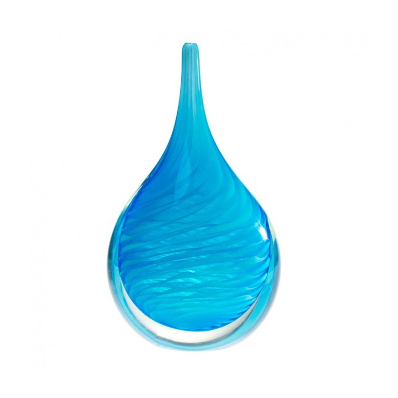 Vaso moderno in vetro di Murano azzurro