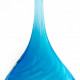 elongated turquoise glass vase