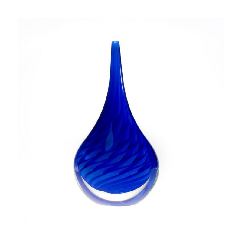 Venetian glass vase modern blue