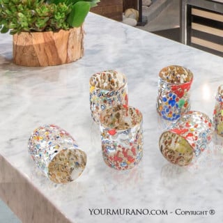 set di bicchieri in vetro arredo casa