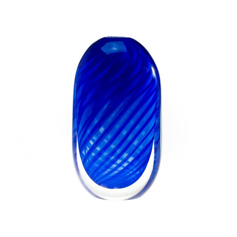 IONIO Modern blue oval vase