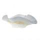 Venice centerpiece in white glass of modern design with gold decor