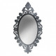Wall mirror oval-shaped in silver