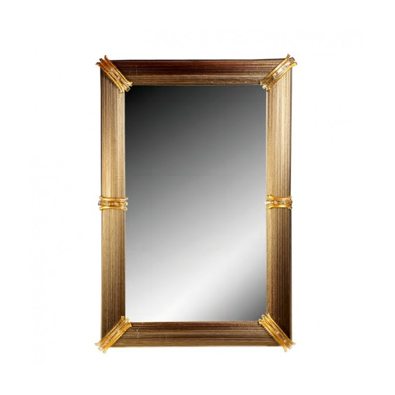 Specchio rettangolare in oro