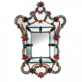 Wall mirror in Murano glass