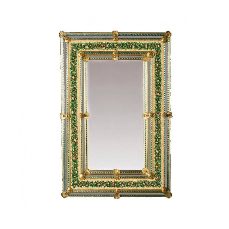 Colored mirror in venetian style