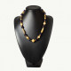 blue gold necklace beads
