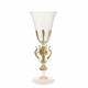 Venezia goblet in transparent glass with gold details