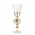 GINEVRA goblet with white and gold details