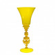 Venice goblet in yellow glass with decors