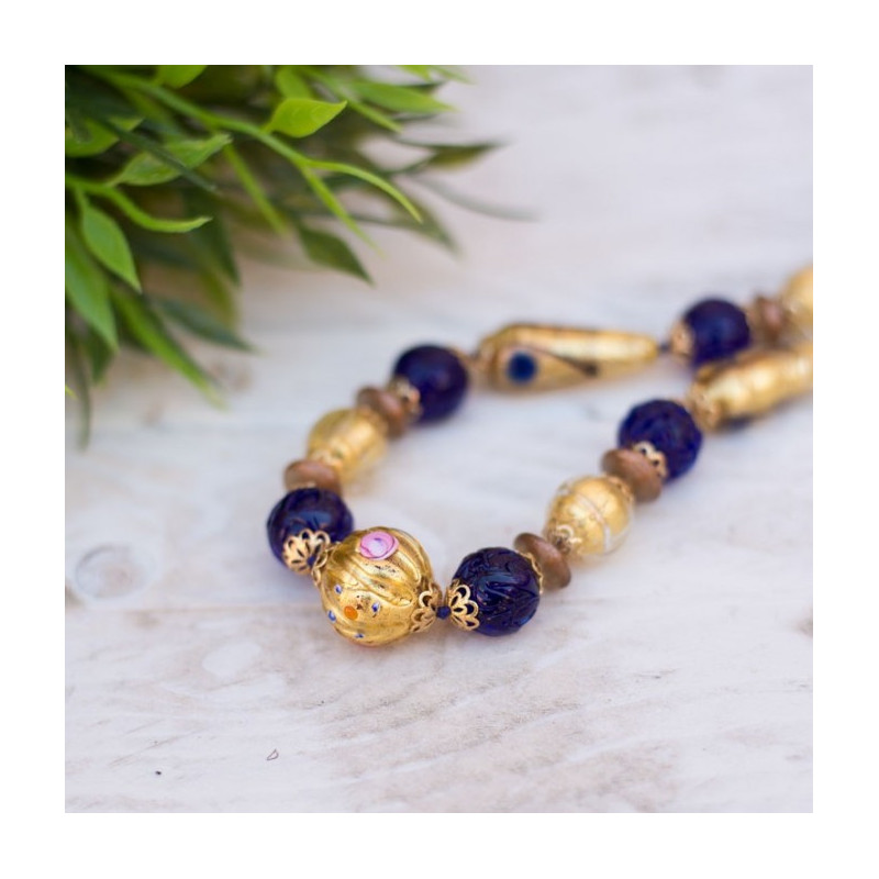 murano beads gold leaf