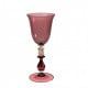 Venice goblet in amethyst glass with gold details
