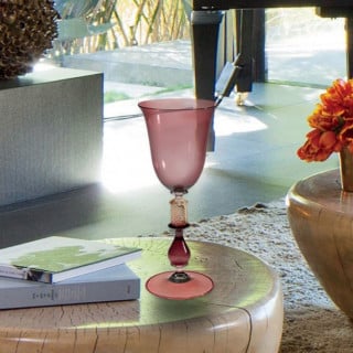 luxury elegant goblet with gold decoration