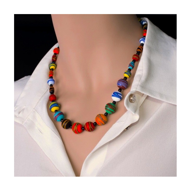 murano glass multicolored beads
