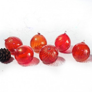 Venice red Christmas ball set with gold details tree decoration