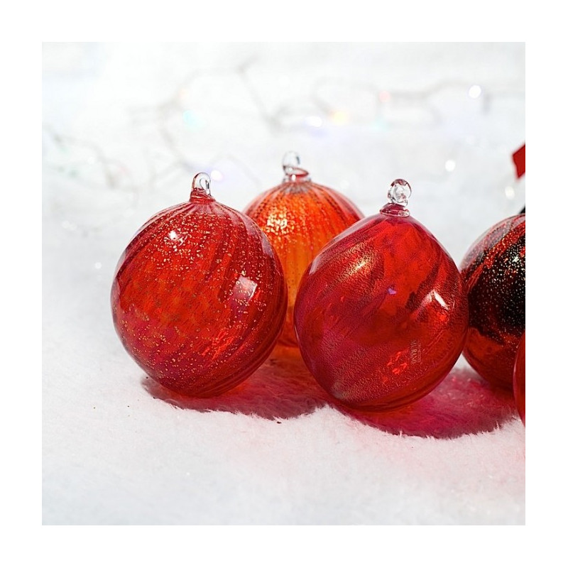 palla decorativa per Natale in vetro di Murano made in Italy