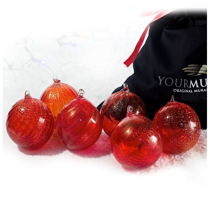 set palle natalizie rosse decorazione albero idea regalo