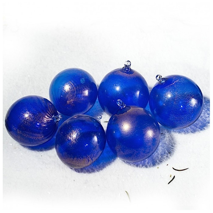 Venice blue Christmas ball set with gold details tree decoration