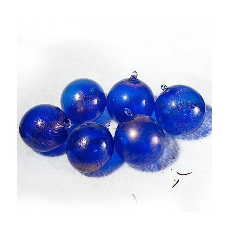 Venice blue Christmas ball set with gold details tree decoration