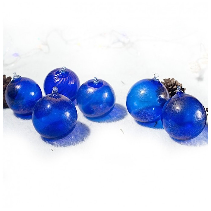 decorative ball set for Christmas in Murano glass made in Italy