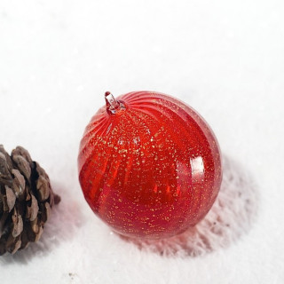 Venice red Christmas ball with gold details tree decoration