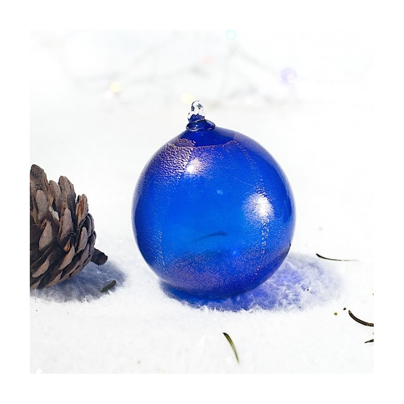 palla decorativa per Natale in vetro di Murano made in Italy