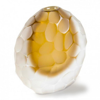 vase murano glass amber