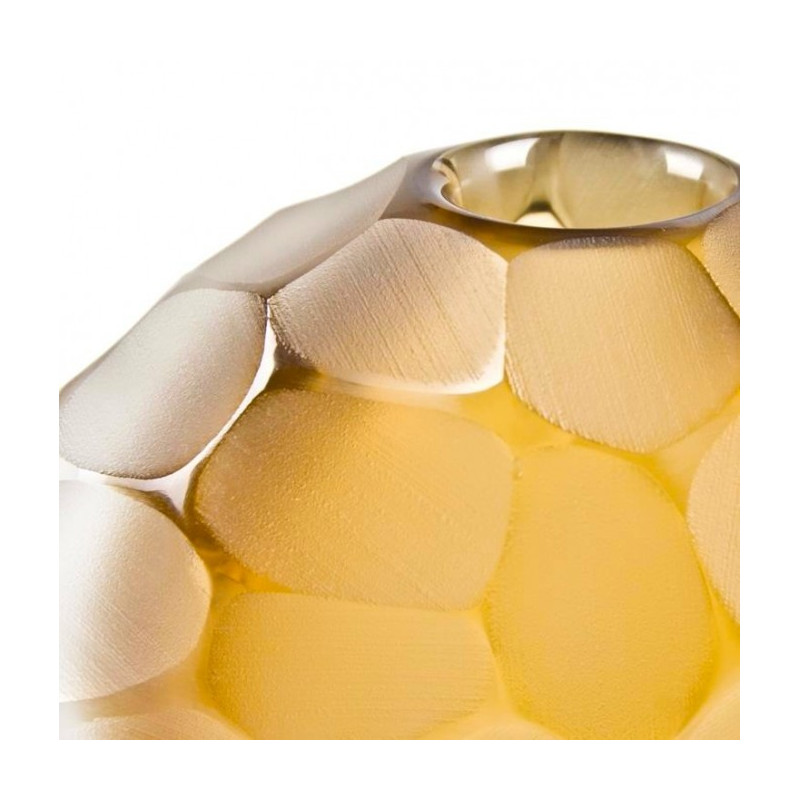round battuto glass vase