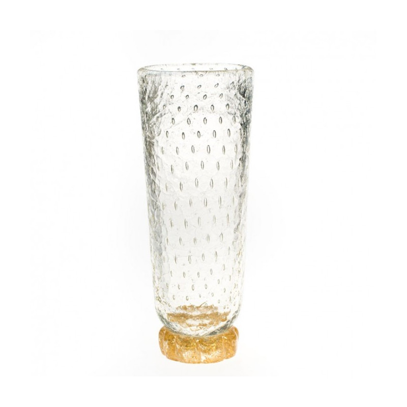 Veneziano vaso cilindrico in vetro trasparente elegante