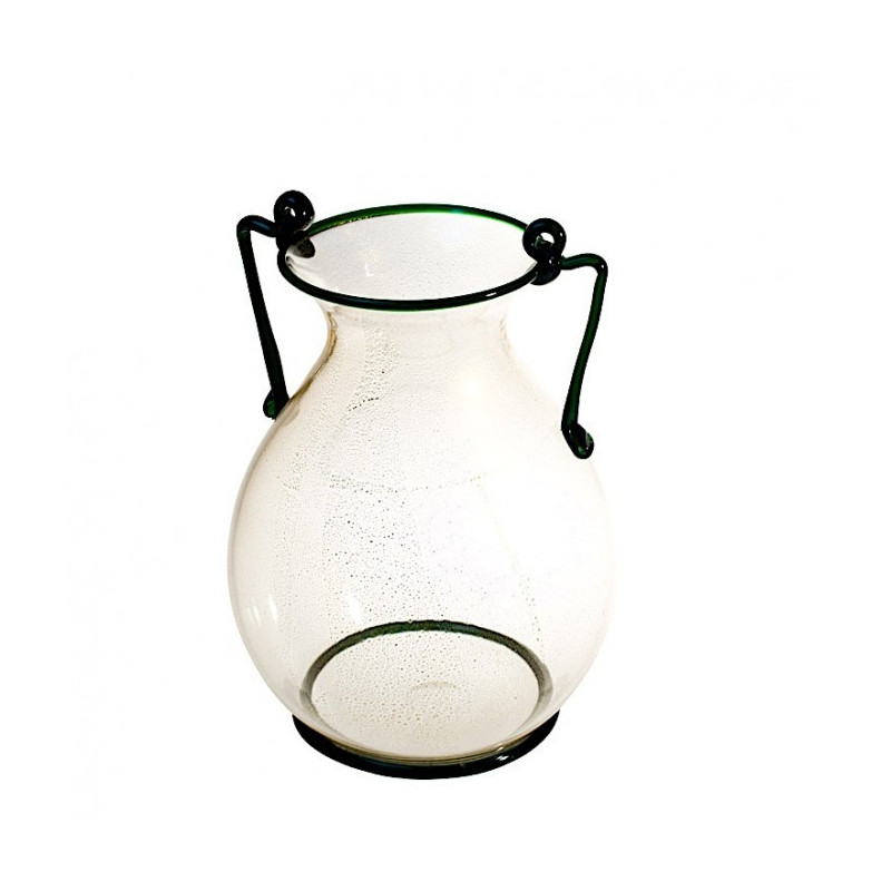 vaso in vetro trasparente a due anse design semplice