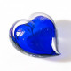 scultura a cuore in vetro di Murano blu elegante