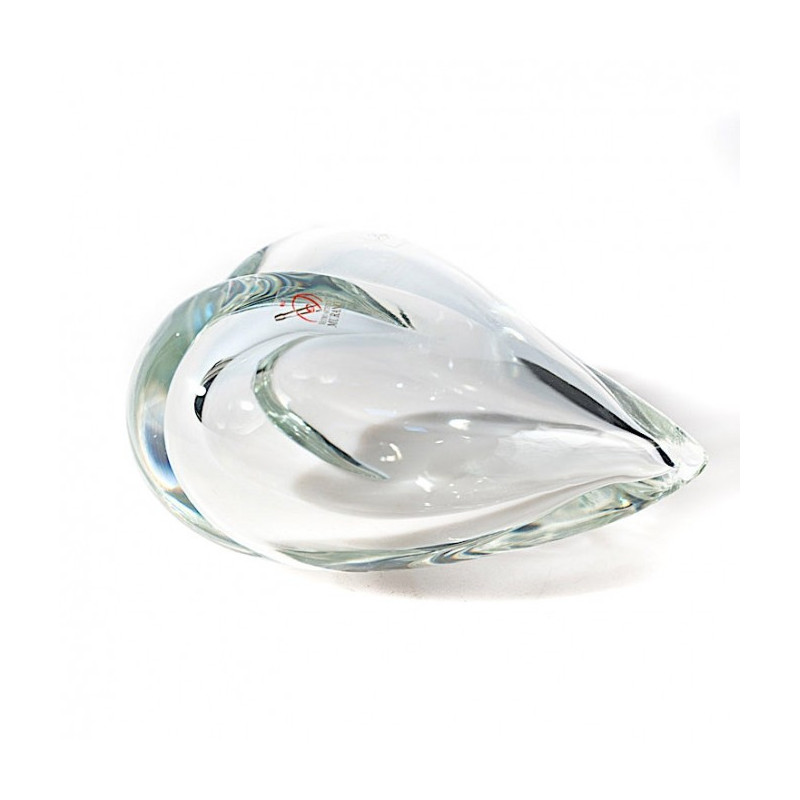 Venice heart sculpture in elegant clear glass