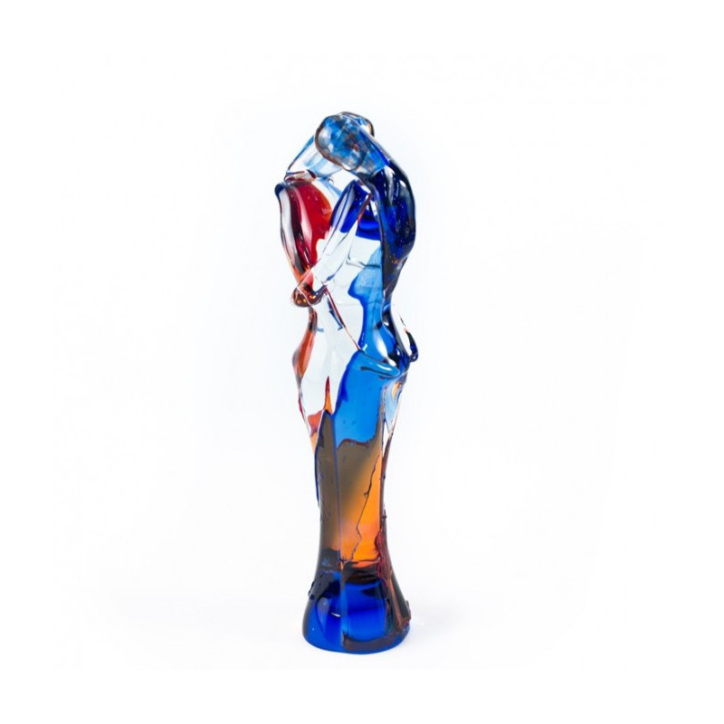 lovers sculpture in multicolor glass gift idea