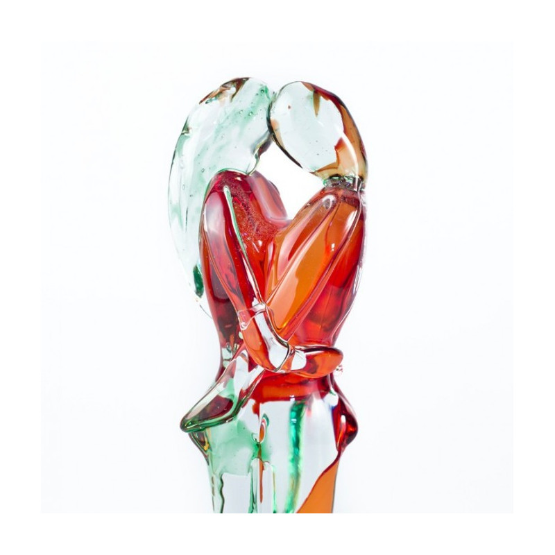 handmade decorative glass lovers sculpture