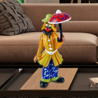 glass clown figure sculture for home decor