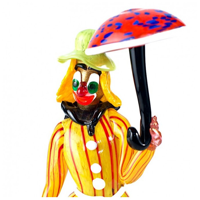 tall multicolor collectible clown sculpture