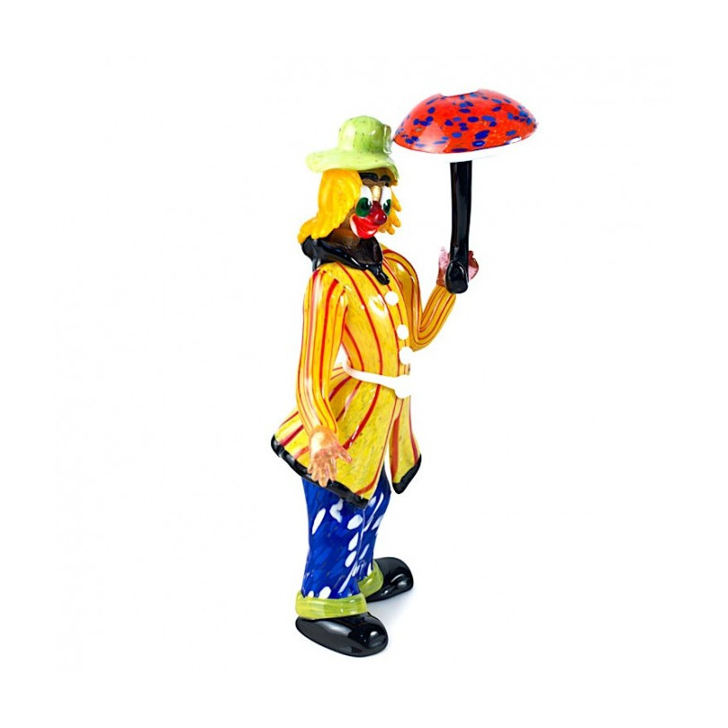 oggetto decorativo scultura figura umana con ombrello