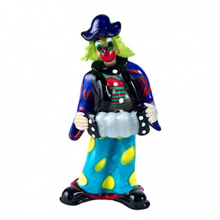 multicolored Murano glass decorative clown sculpture