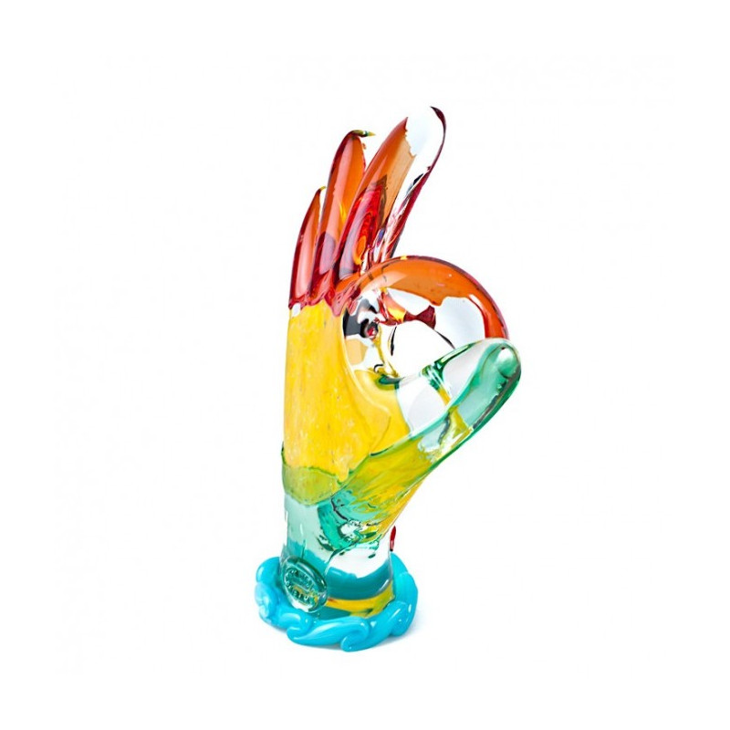blown glass modern design hand sculpture