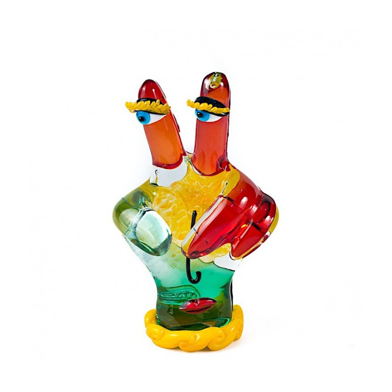multicolored glass sculpture Made in Italy